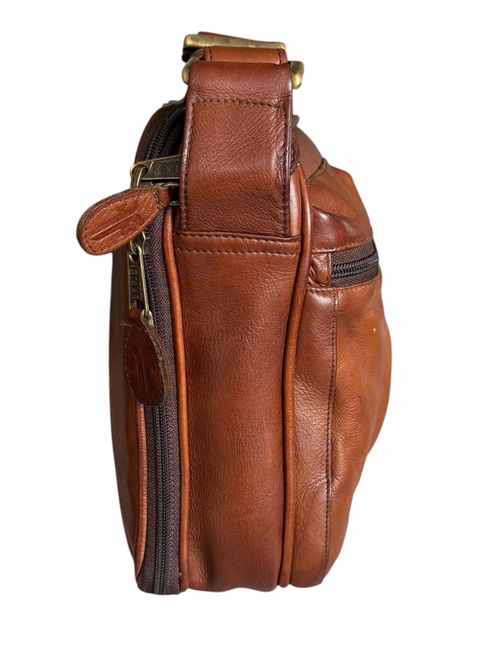 Frye Vintage Work Bag Leather Crossbody Messenger Bag - Picture 3 of 10